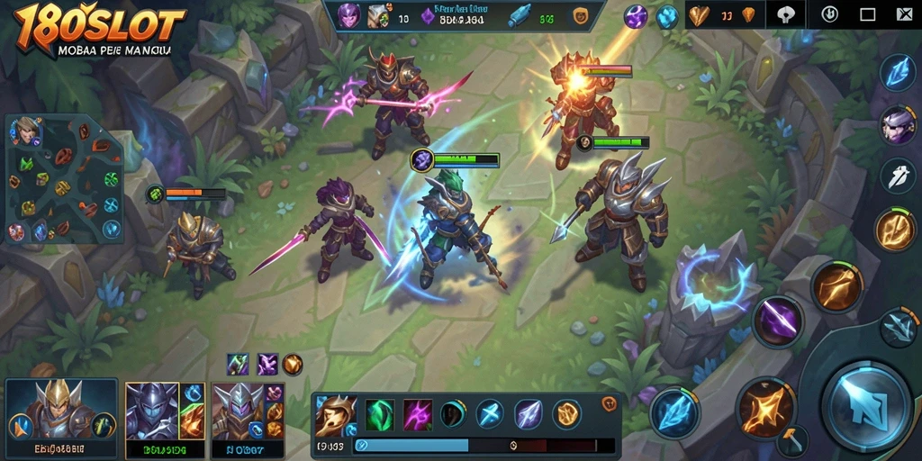 Screenshot gameplay MOBA 180SLOT yang menarik dan penuh aksi.
