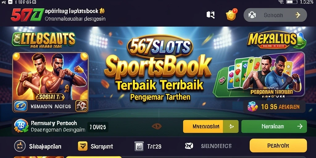 Tampilan utama gameplay 567SLOTS dengan fitur taruhan yang menarik.