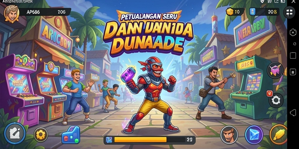 Tampilan gameplay seru dari AP686 dengan aksi arcade yang menarik.