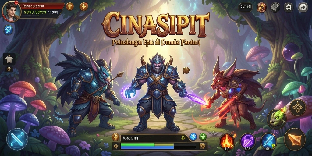 Screenshot CINASIPIT menampilkan karakter beraksi dalam pertempuran epik.