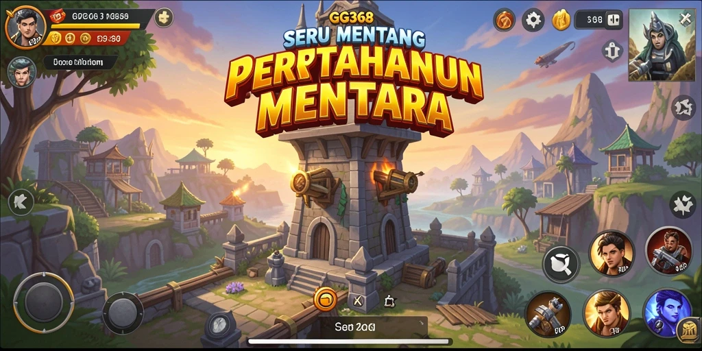Screenshot menampilkan aksi seru gameplay Tower Defense GG368.