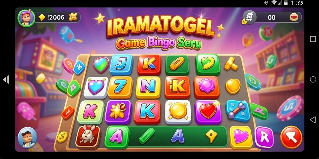 Screenshot gameplay IRAMATOGEL menampilkan suasana Bingo yang seru.