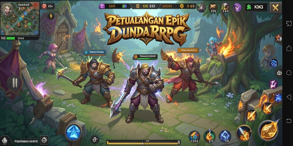 Gameplay K3K3 menampilkan pertempuran seru dengan grafis memukau.