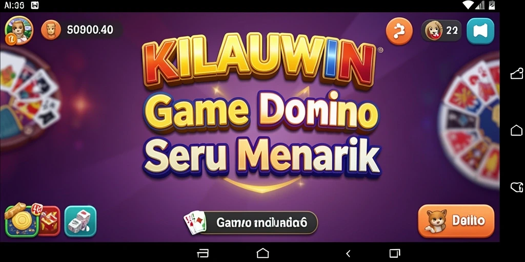 Screenshot menampilkan aksi seru permainan Domino KILAUWIN.