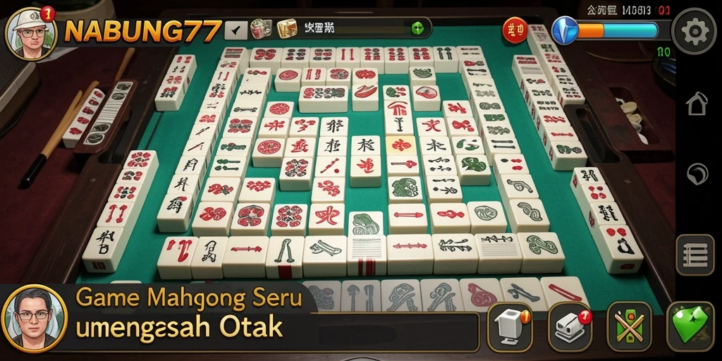 Tampilan gameplay Mahjong yang menarik dan menantang.