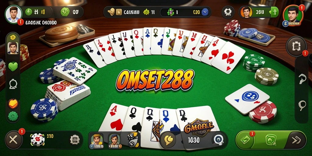 Tampilan gameplay Gaple yang seru dan menarik di OMSET288.