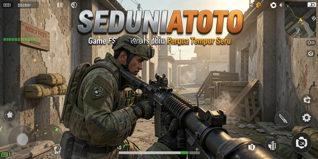 Tampilan seru dalam gameplay FPS SEDUNIATOTO yang mendebarkan.