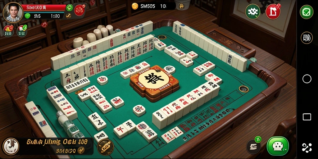 Tampilan gameplay Mahjong yang menarik dan menantang di SM605.
