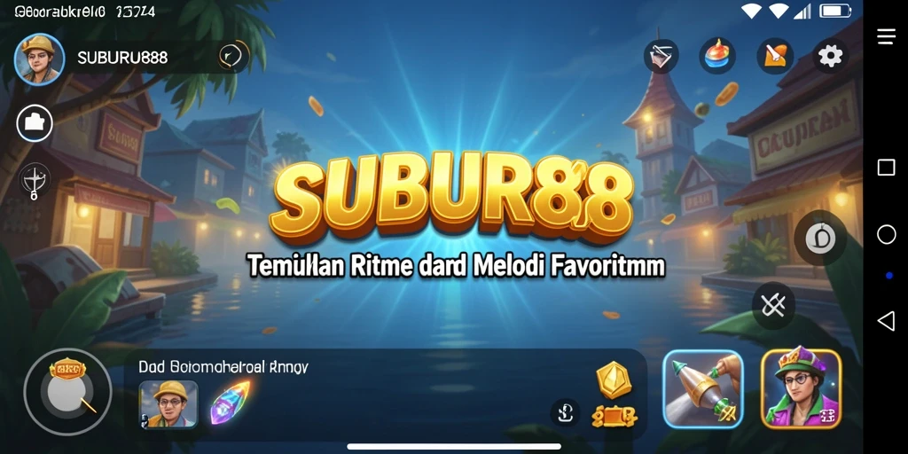 Screenshot SUBUR88 menampilkan antarmuka aplikasi dengan pilihan lagu yang beragam.