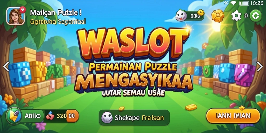 Tampilan gameplay WASLOT menampilkan teka-teki yang menarik dan grafis yang penuh warna.